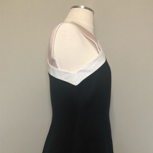 Wai Ming Black Dress with Leather and Mesh Details - Picture 5 of 15